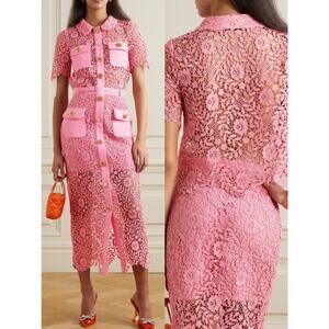 Self-Portrait Pink Lace Skirt Set